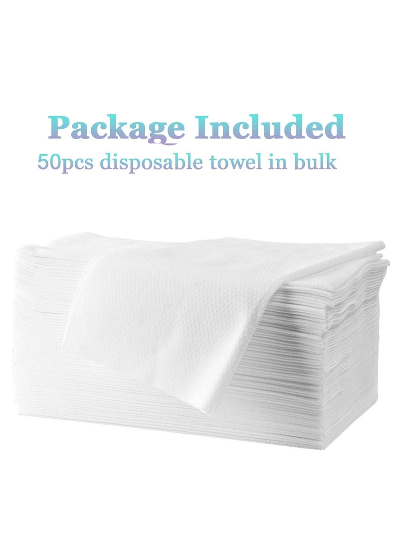 Generic Disposable Dry Wipes, 50 Pack - Ultra Soft Non Woven Hand, Body Towel, Incontinence, Baby Care, Skincare/Cleansing, Personal Care & Surface Cleaning, Multipurpose Tissue Durable - Image 5