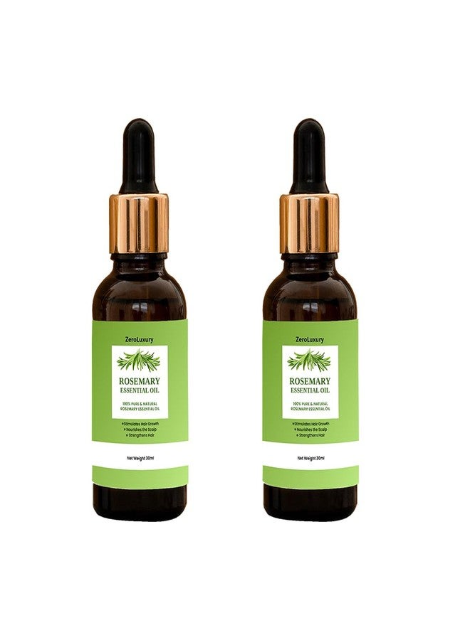 ZeroLuxury® Rosemary Essential Oil for hair, Stimulates Hair Growth,Scalp Aromatherapy pure & natural essential oil For Men And Women (Pack of 2) 30ml - Image 2