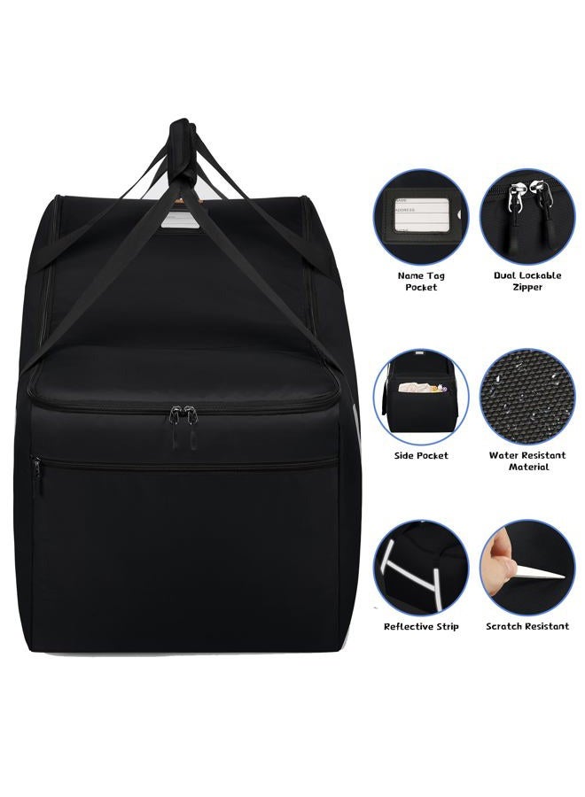 SINVICKO Infant Car Seat Travel Bag For Airplane Compatible With All Nuna Pipa And Base,Chicco Keyfit 30 Base, Padded Bags Air Travel,Car Gate Check Side Pocket, Black - Image 3