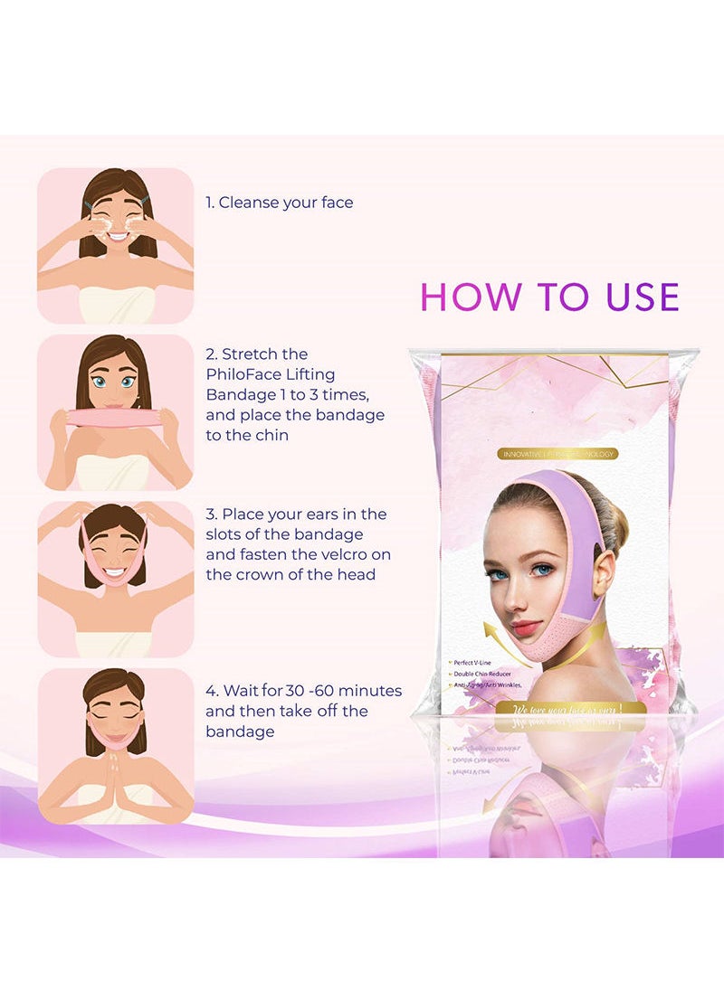 Sharpdo - Reusable V Line Lifting Mask, Double Chin Reducer,Chin Strap,Face Belt,Lift And Tighten The Face To Prevent Sagging, Create A V Shaped Face Full Of Vitality - Image 1