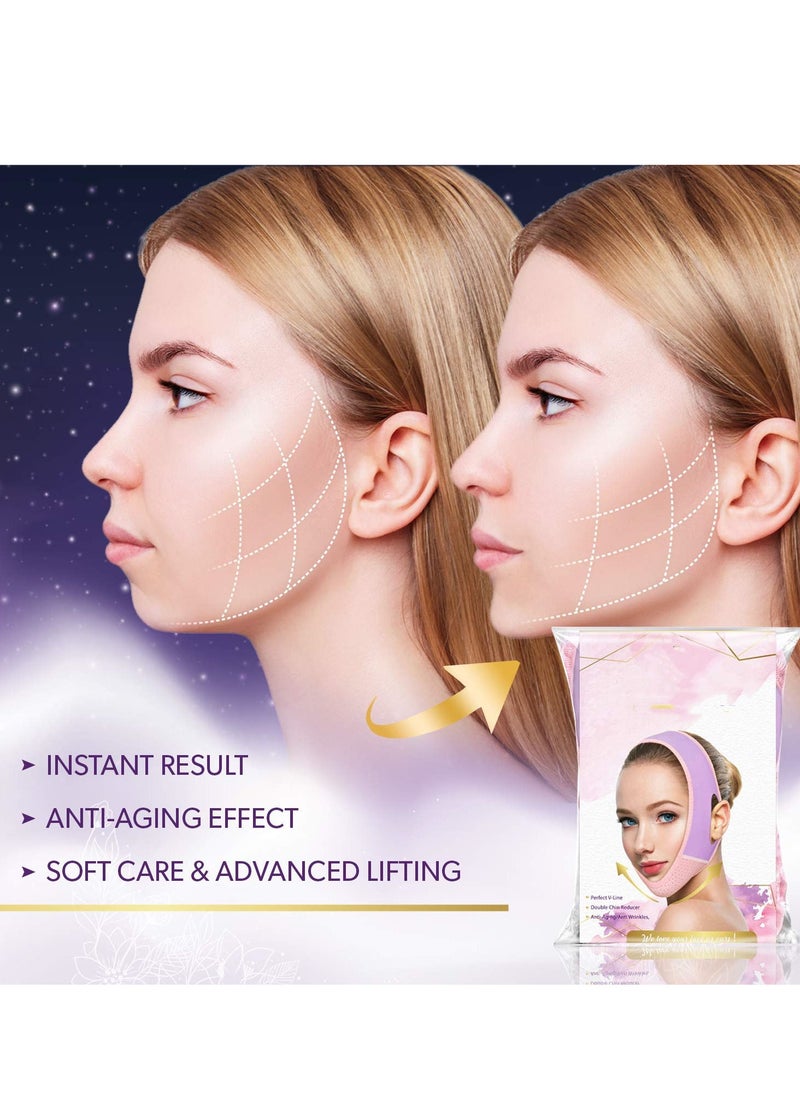 Sharpdo - Reusable V Line Lifting Mask, Double Chin Reducer,Chin Strap,Face Belt,Lift And Tighten The Face To Prevent Sagging, Create A V Shaped Face Full Of Vitality - Image 1