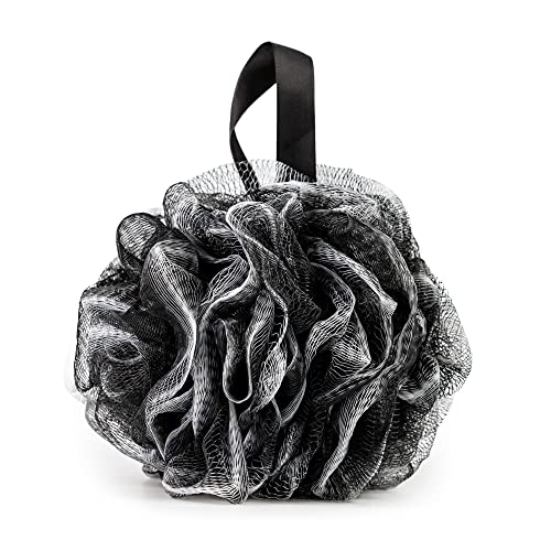 Pete & Pedro Pete Pedro Loofah Sponge Pouf Bath Shower Tool Light Gentle Exfoliator Skin Scrubber Helps with Lather Exfoliating Dermis Black Mesh Body Shower Accessories As Seen on Shark Tank - Image 2