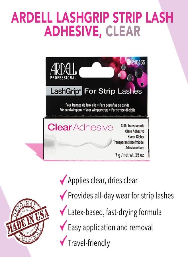 Ardell LashGrip Eyelash Adhesive for Strip Lashes - Clear Eye Lash Glue Long-Lasting, 0.25 oz, 4-Pack - Image 3