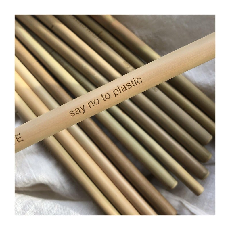 Eco-Friendly Bamboo Straws Reusable – Natural Biodegradable Drinking Straws for Juice & Coffee (Pack of 25pcs) - Image 2