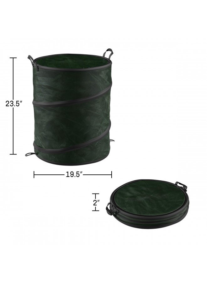 Trademark Global Happy Camper Pop-up Trash Bin 75-5568 Green