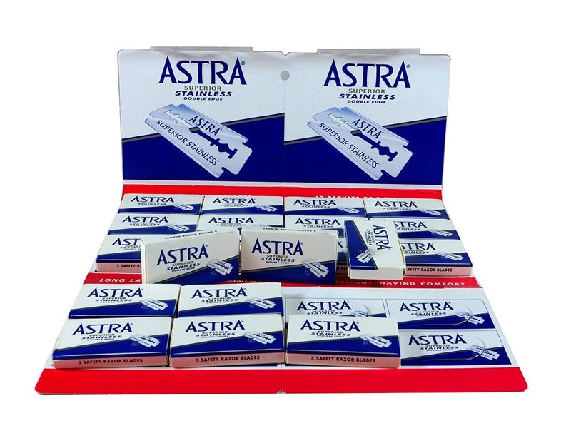 Astra - Blue Superior Stainless Double Edge Razor Blades - Image 2