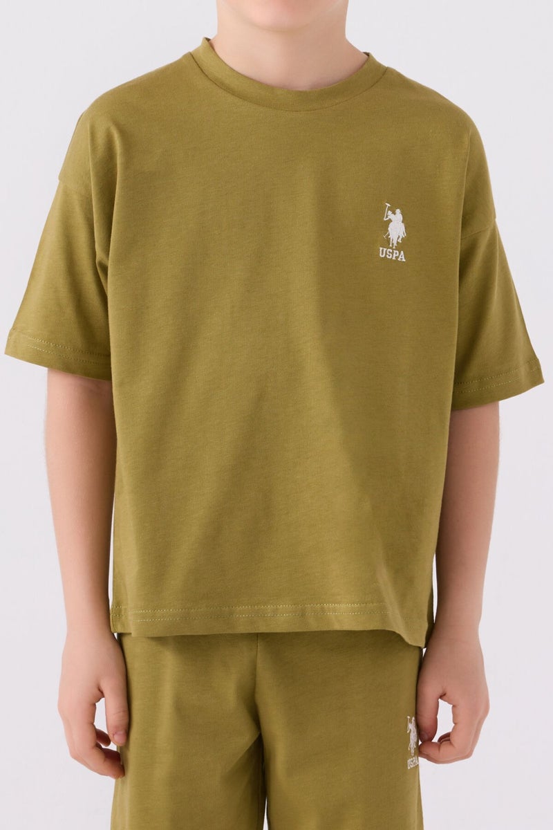 U.S. Polo Assn. Boys' Henna Green Bermuda Set  - Image 4