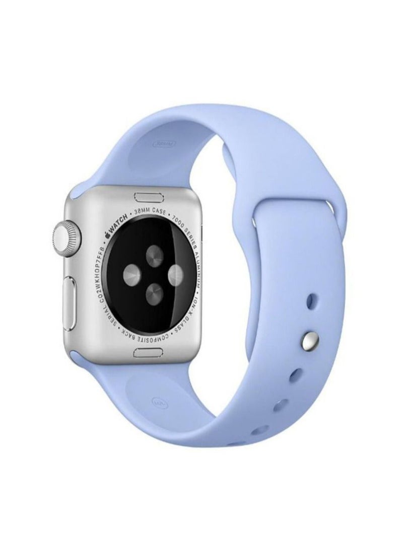 Apple Watch Band, Apple Watch Strap for Apple Watch Series 7 / 6 / SE / 5 / 41 / 40 / 38 mm Light Blue - Image 2