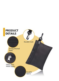Excefore Tool Bags Canvas, Small or Heavy Duty Tool Organizer, Small Parts Tool Organizer Bag, Small Tool Bags with Zipper & Carabiner Clip, Tool Pouches For Men/Car/Motorcycle  - Image 4