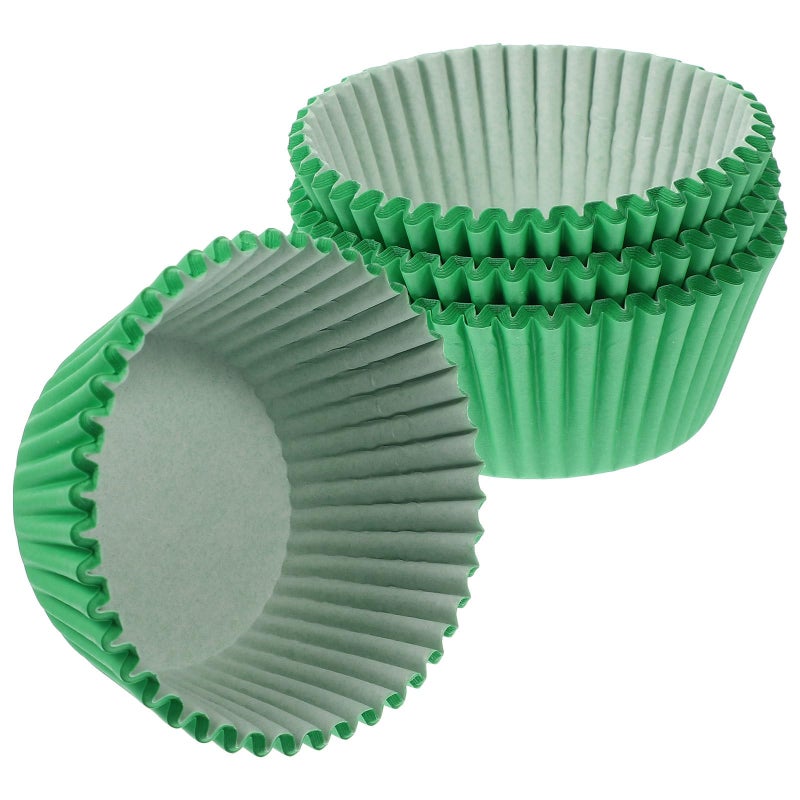 Green Greaseproof Baking Cupcake Liners 100pcs Heat Resistant Muffin Paper Cups - Image 2