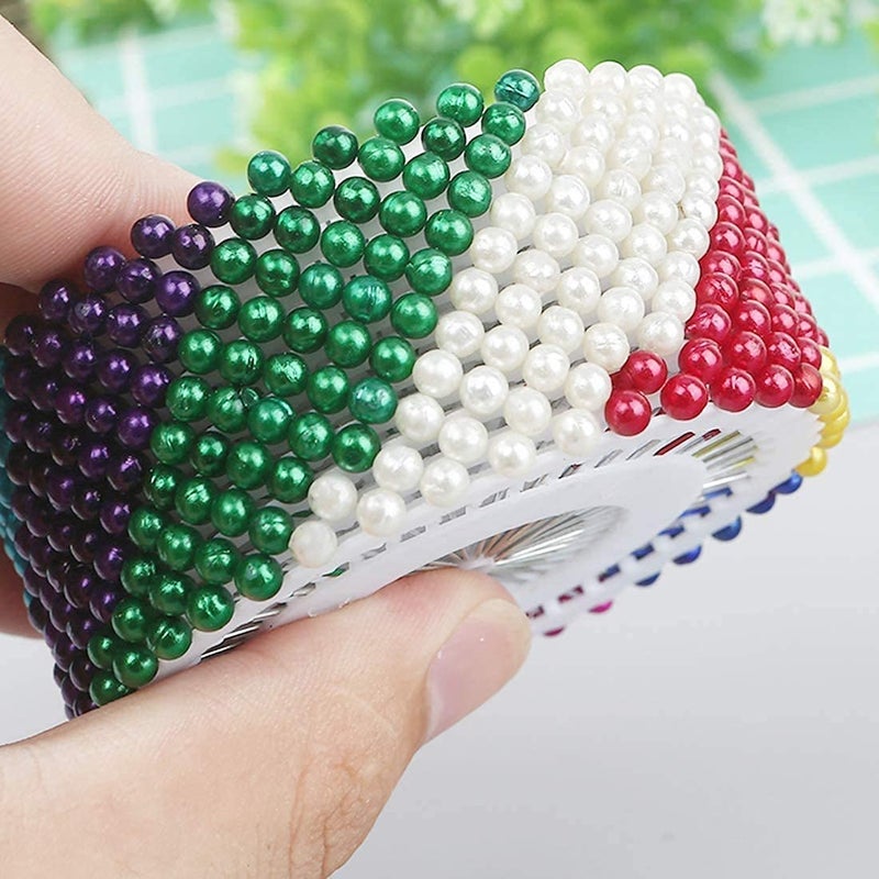 advancedestore MultiColoured Hijab Pins Minimum Order Qty280Pcs Nickel Plated Pearl Head Sewing Pins for Tailor Dressmaking Patchwork Florist Decoration - Image 3