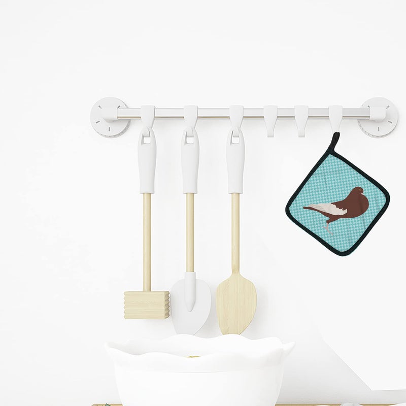 كارولينز تريجرس حامل أواني بطبعة حمام البوتر الإنجليزي ونقش مربعات - قطعتان - Image 3