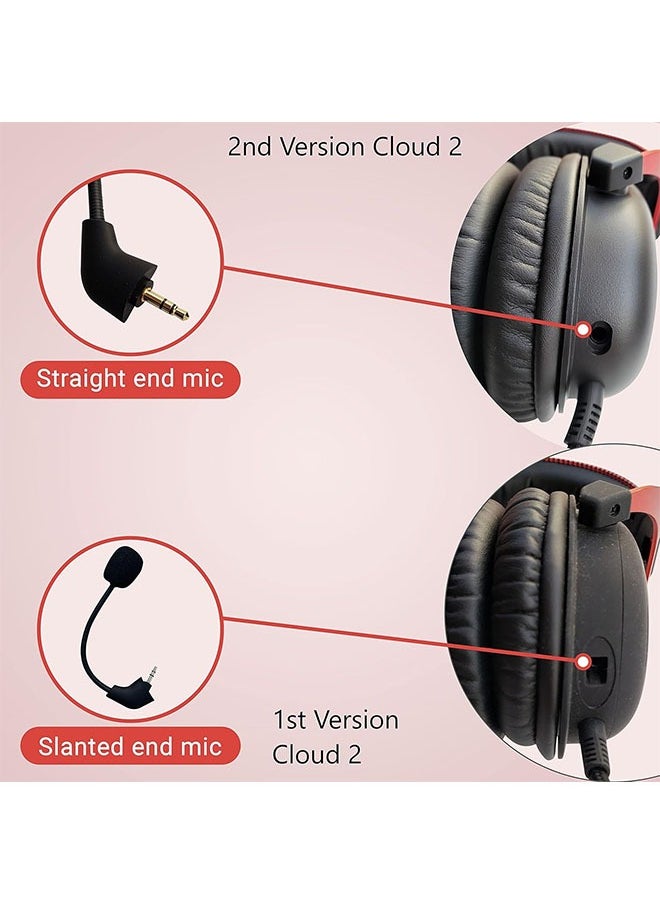 DAREU - Replacement Game Mic Microphone Boom for Pre-2021 1st Version Wired Kingston HyperX Cloud 2 II Cloud Core Cloud Pro CloudX PS5 Xbox One Nintendo Switch Computer PC Gaming Headsets - Image 1