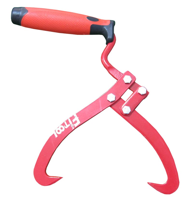 FITOOL 7 Inches (180MM) Log Tongs, Log Carrier, Log Lifting Hook, Timber's Tongs for Lifing Logs, Total Length 13.8 Inches - Image 1