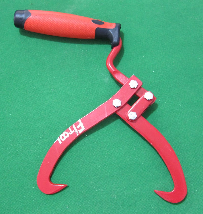 FITOOL 7 Inches (180MM) Log Tongs, Log Carrier, Log Lifting Hook, Timber's Tongs for Lifing Logs, Total Length 13.8 Inches - Image 2