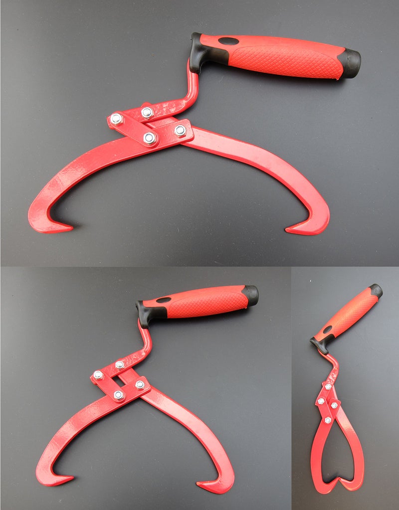 FITOOL 7 Inches (180MM) Log Tongs, Log Carrier, Log Lifting Hook, Timber's Tongs for Lifing Logs, Total Length 13.8 Inches - Image 4