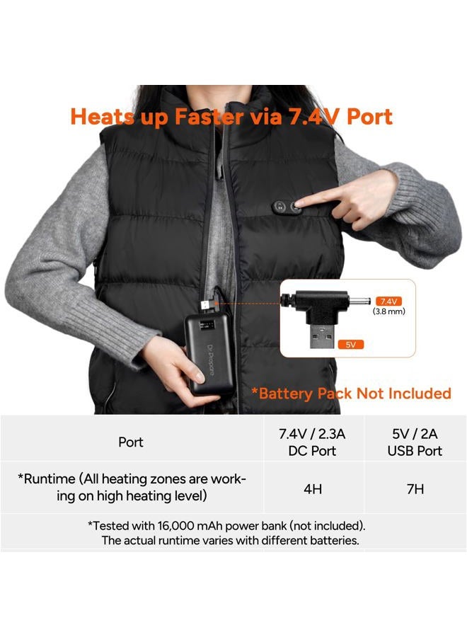 Dr. Prepare Unisex USB Electric Heated Vest with 3 Heating Levels, 6 Zones - Adjustable, Lightweight (Battery Not Included) - Image 3