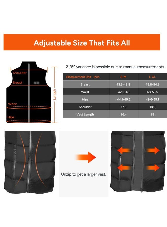 Dr. Prepare Unisex USB Electric Heated Vest with 3 Heating Levels, 6 Zones - Adjustable, Lightweight (Battery Not Included) - Image 5