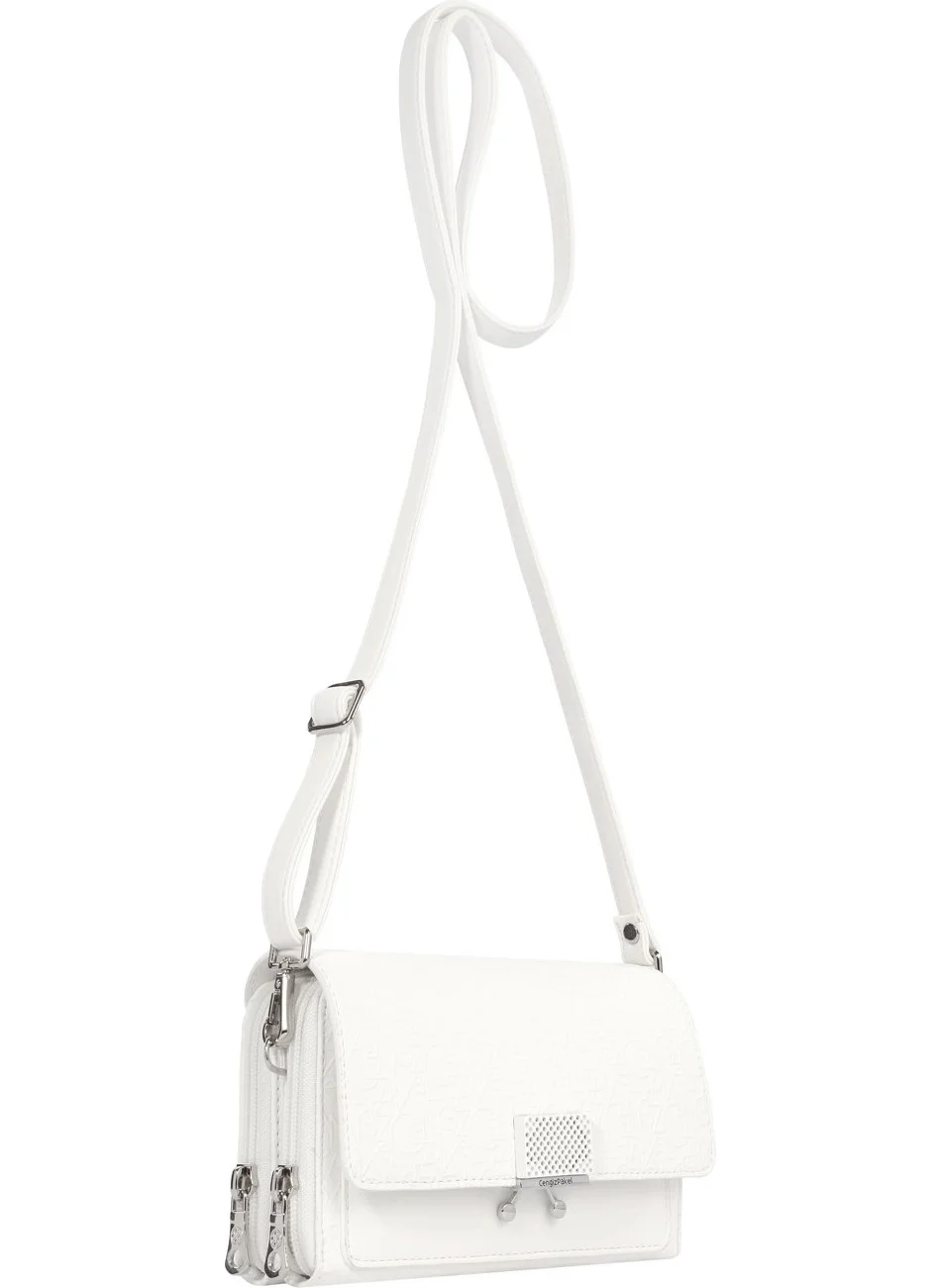 Cengiz Pakel Luna Women's Shoulder Bag - 65263G-WHITE