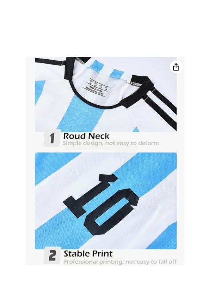 Kids Football Jersey Set, No.10 Soccer Jersey,Kids & Youth Sizes 24 Yard  - Image 3