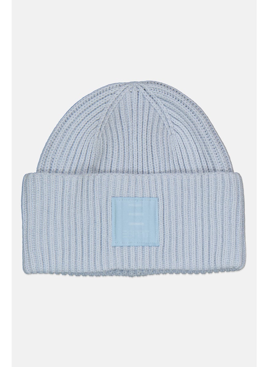 ESPRIT Women Brand Logo Beanie, Light Blue  - Image 1