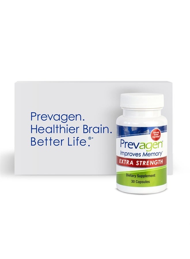 Prevagen Improves Memory - Extra Strength 20mg, 30 Capsules |1 Pack| with Apoaequorin & Vitamin D with Attractive and Stackable Prevagen Storage Box | Brain Supplement for Better Brain Health - Image 1