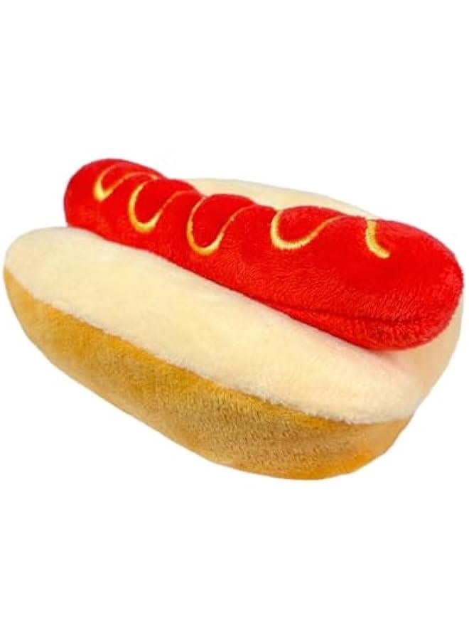 Dog Toy Squeaky Dog Toys,Interactive Dog Toys Dog Chew Toys Stuffed Dog Teething Toys for Large Medium Small Dog,Fast Food Dog Toys Squeaky Toys Dog Toys to Keep Them Busy (Hot Dog)