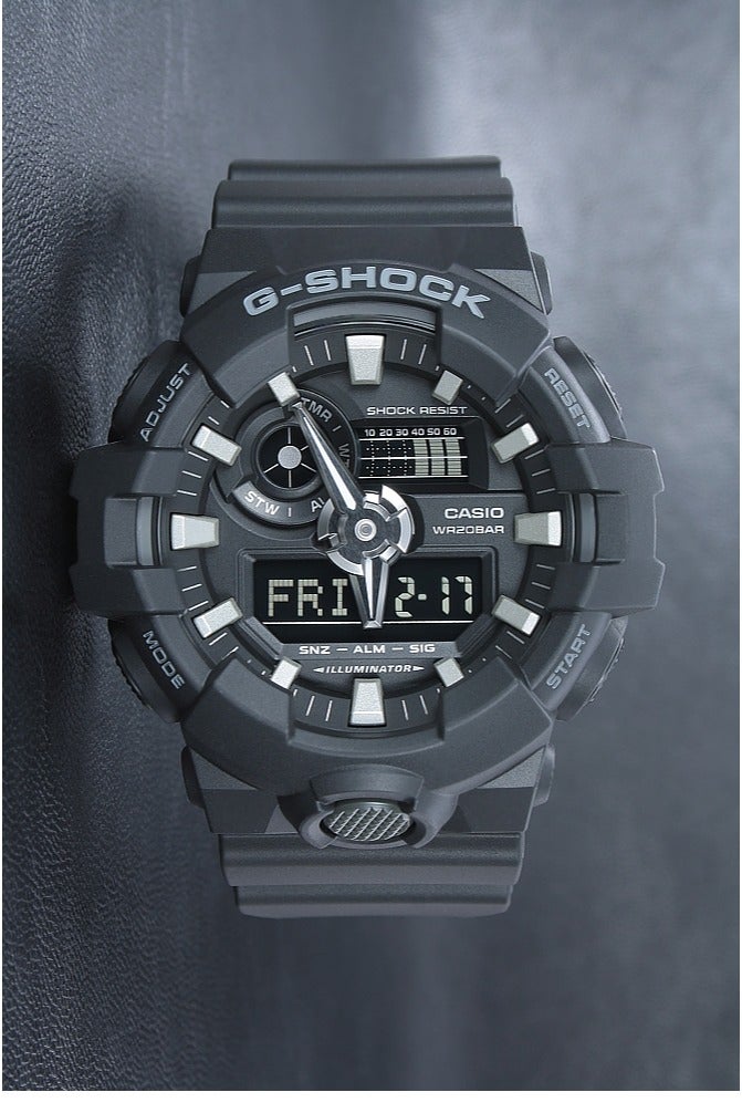 G-SHOCK ساعة جي شوك للرجال من الراتنج التناظرية الرقمية GA-700-1B - Image 3