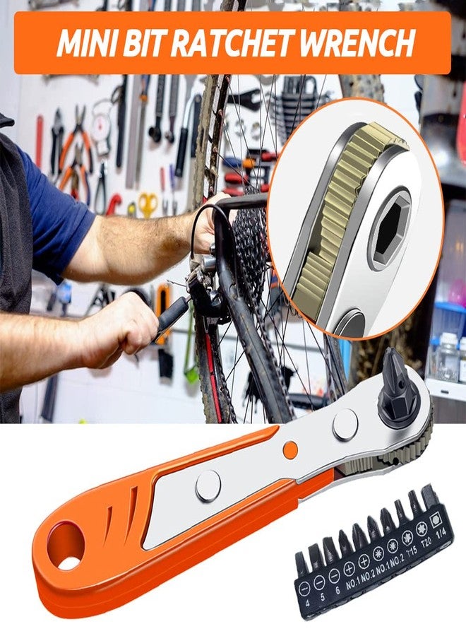 TorSor Right Angle Screwdriver Bit Set 1/4 Inch Drive Mini Ratchet Socket Wrench Set Pocket Handle 20 Piece 90 Degree Low Profile Offset Ratcheting Wrench Driver for Small Spaces Tight Spots EDC Tool - Image 2