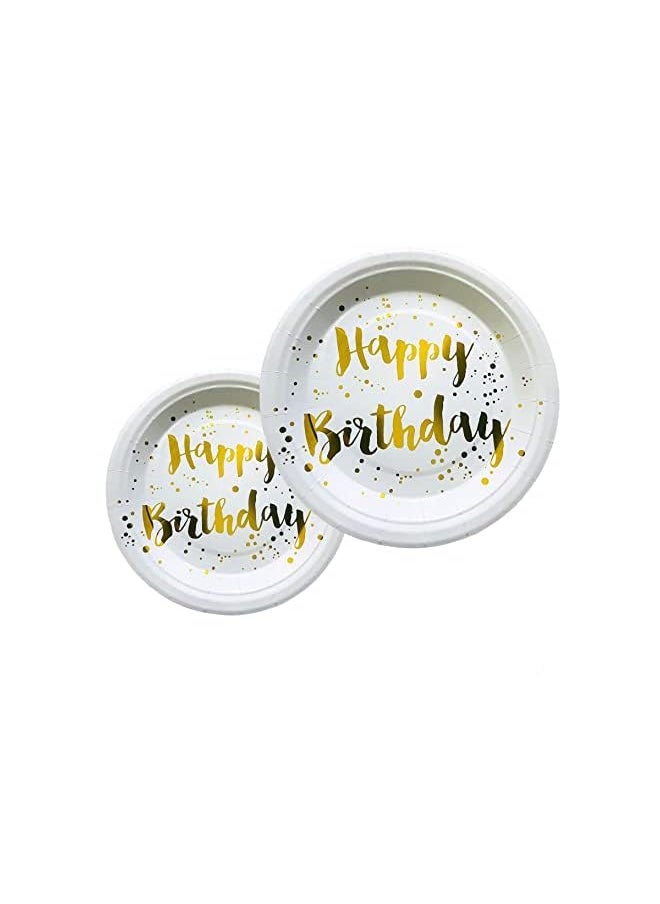 61 Pcs White and Gold Happy Birthday Plates Cups Tissue Spoon Fork Table Cloth Disposable Tableware for Kids, Adults Birthday Decorations – Kid’s Party Tableware Serves Up to 10 Guests - pzsku/ZB35E67B8877ECDB87770Z/45/_/1720080642/e7b26122-1f1b-4a87-92ed-a5e3c34b7132