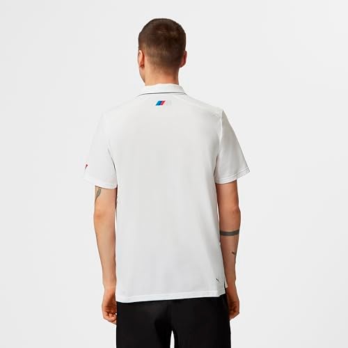 PUMA BMW Motorsports Men's Team Polo Shirt - White - Size: L - Image 3