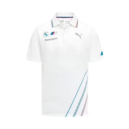 PUMA BMW Motorsports Men's Team Polo Shirt - White - Size: L - Image 1