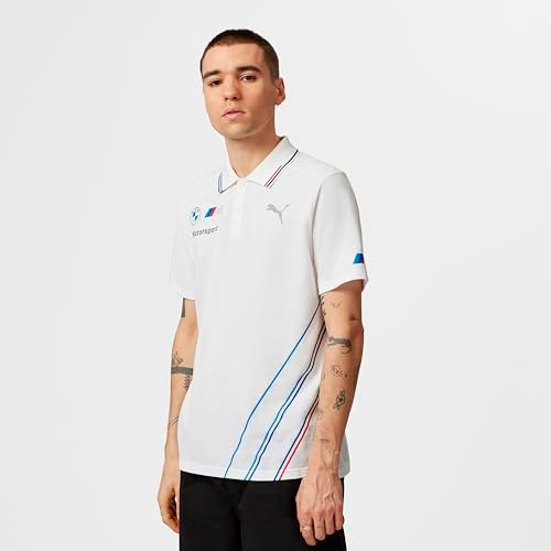 PUMA BMW Motorsports Men's Team Polo Shirt - White - Size: L - Image 2