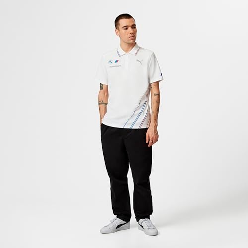 PUMA BMW Motorsports Men's Team Polo Shirt - White - Size: L - Image 4