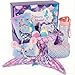 ELSEULAR Mermaid Gifts for Girls 410 Year Old 8Pc Gift Box with Mermaid Tail Blanket Jewelry Kids Purse water bottle Notebook Birthday Toys for 46 810 Year Old Girl Safe NonToxic Stationery Set - Image 3
