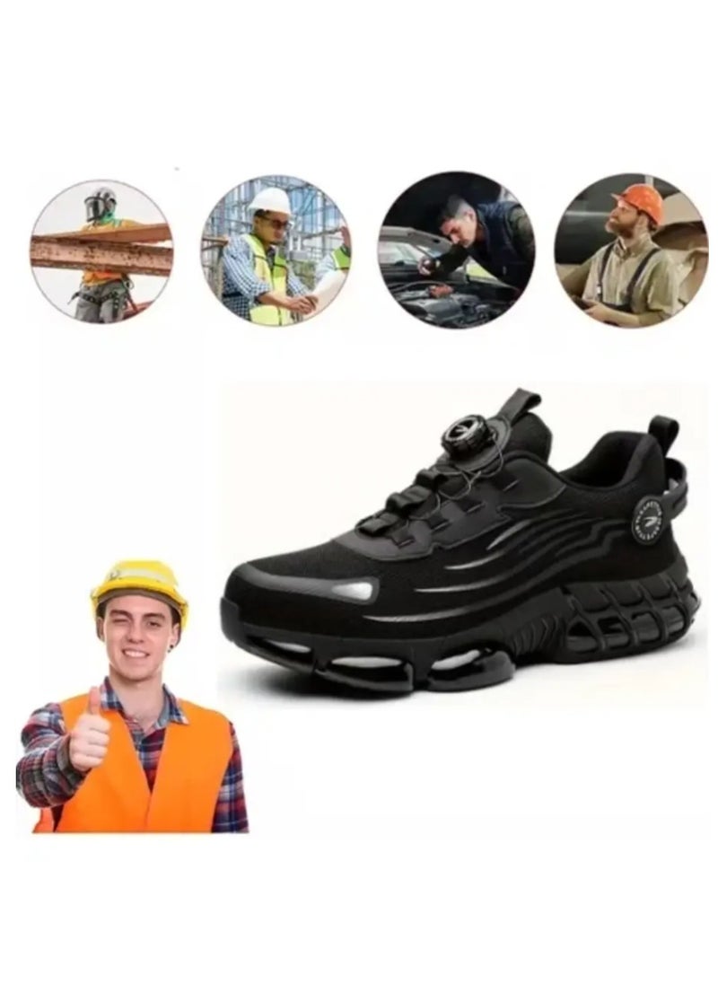 Verci Unisex Professional Steel Toe Puncture Proof Work Boots Comfy Non Slip Cushioned Shock Absorption Safety Shoes Men's Outdoor Footwear (42 EUR)  - Image 1