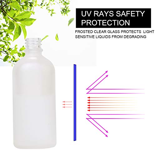 Hydior Glass Spray Bottle 3.4oz, Empty Frosted Perfume Atomizer, Fine Mist Spray,Gold Sprayer (2 PACK) - Image 5