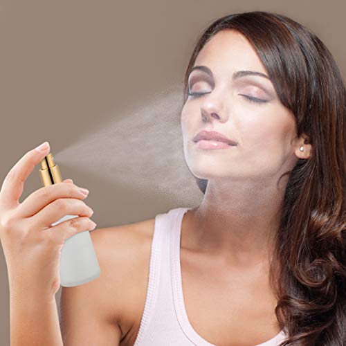 Hydior Glass Spray Bottle 3.4oz, Empty Frosted Perfume Atomizer, Fine Mist Spray,Gold Sprayer (2 PACK) - Image 3
