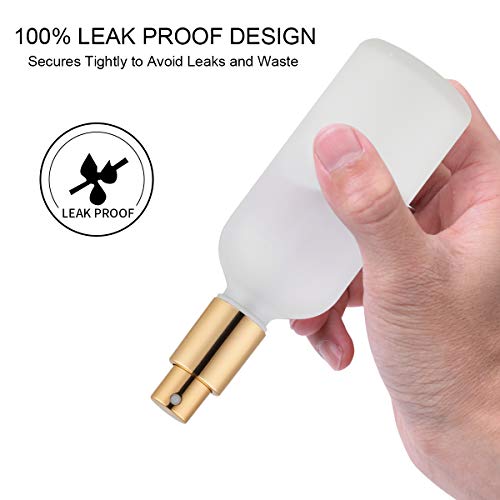 Hydior Glass Spray Bottle 3.4oz, Empty Frosted Perfume Atomizer, Fine Mist Spray,Gold Sprayer (2 PACK) - Image 4