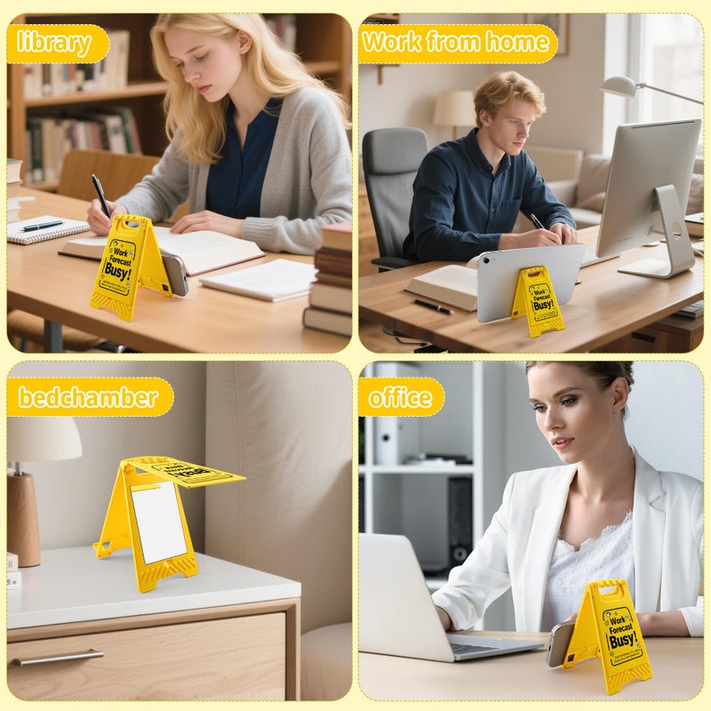 HRPHRP Office Decor Desk Accessories for Women - Gag Gifts for Men Office Decorations for Work, Unique Funny Desktop Decor Sign for Coworker Teammate Employee Boss(Work Forecast Busy) - Image 4