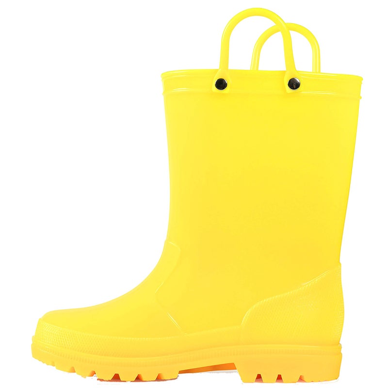 K KomForme Kids Girls & Boys Rain Boots with Easy-on Handles Waterproof Outdoors - Image 1