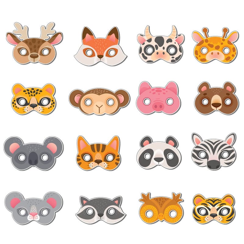 Festiko® Animal Theme Face Masks (16 Pcs), Animal Jungle Theme Party Supplies, Return Gifts for Kids, Jungle Theme Party Items,Face Masks for Kids - Image 5