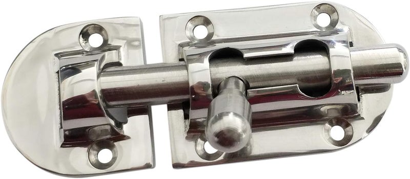 keehui Marine 316 Stainless Steel Heavy Duty 3-5/8 Inch Locker Latch Slide Barrel Bolt for Marine Boat Window/Door/Hatch/Cabinet - Image 5