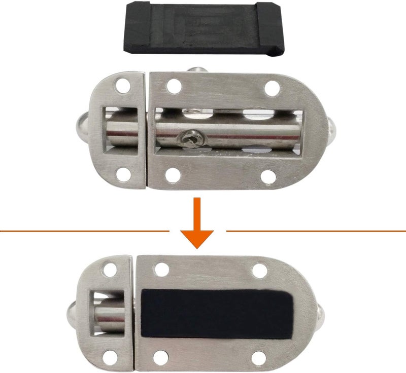 keehui Marine 316 Stainless Steel Heavy Duty 3-5/8 Inch Locker Latch Slide Barrel Bolt for Marine Boat Window/Door/Hatch/Cabinet - Image 4