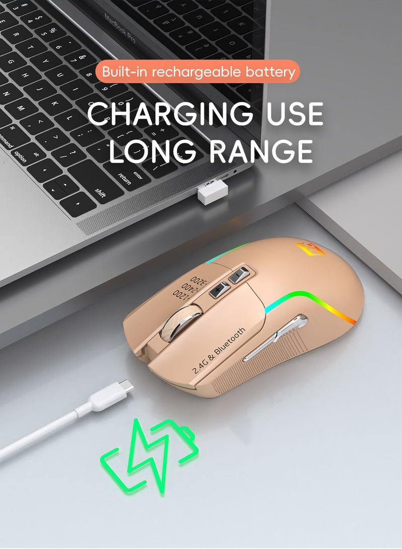 أر8 ماوس لاسلكي USB، ماوس بصري مريح، 3600 نقطة في البوصة، 5 أزرار قابلة للبرمجة، عمر بطارية طويل، متوافق مع أجهزة الكمبيوتر الشخصية / ماك، محمول للمكتب "يأتي مع بطاريتين" أسود - Image 5