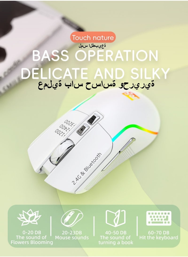 Wireless Gaming Mouse, Ultra-Lightweight,3600 DPI, 5 Programmable Buttons, Long Battery Life, Compatible with PC / Mac - Black
