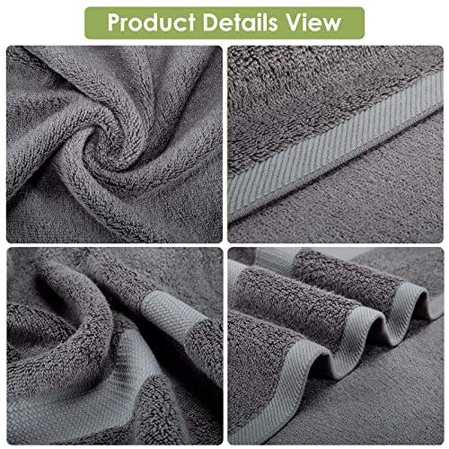 CANFOISON Extra Large Bath Towels Sheet for Body, for Sensitive Skin, 1 Pack Dark Grey for Adult Kids Baby,for Luxury Hotels Gym Spa Super Soft Highly Absorbent Oversized Towels 35" x 70" - Image 3