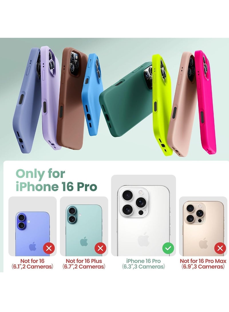 NEW Premium Soft Liquid Silicone Case for iPhone 16 Pro – Silky and Soft Touch Series Full-Body Protective Bumper (Light Purple) - Image 2