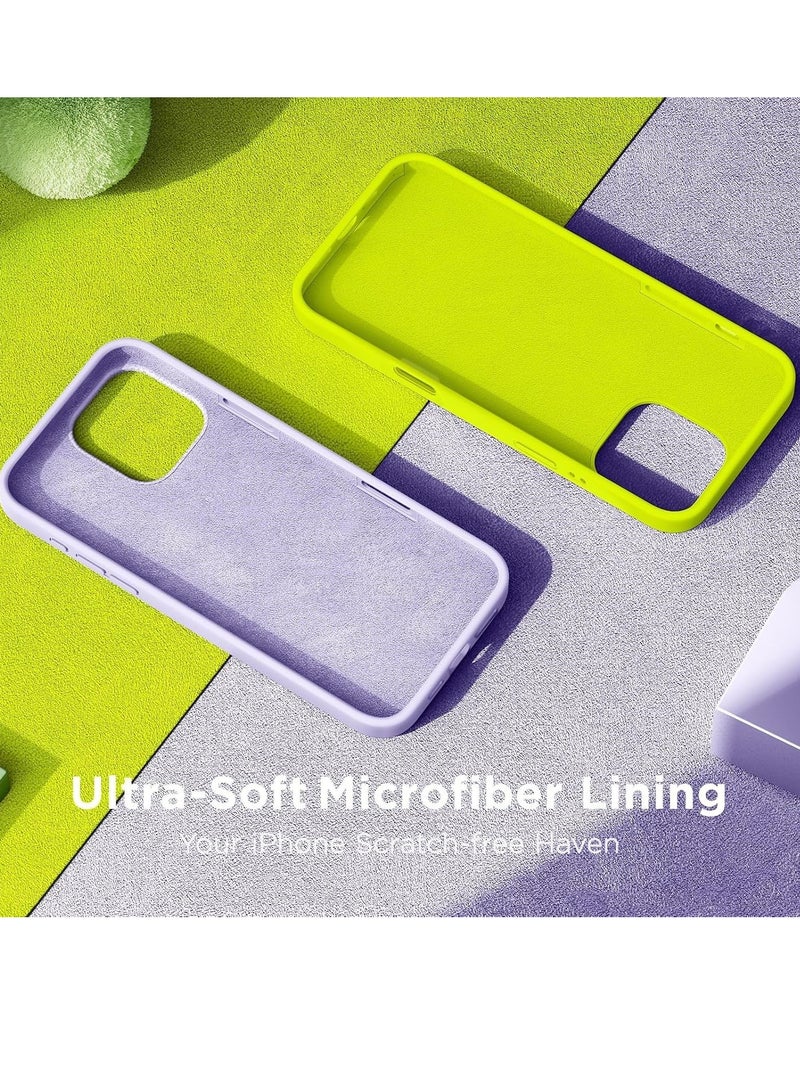 NEW Premium Soft Liquid Silicone Case for iPhone 16 Pro – Silky and Soft Touch Series Full-Body Protective Bumper (Light Purple) - Image 5