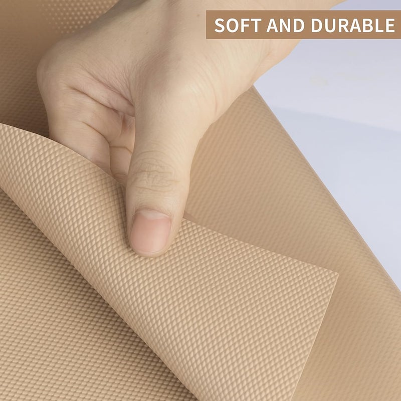 Go Hooked EVA Food Grade Anti-Slip Mat for Fridge, Shelf, Table & Drawer – Washable, Waterproof, Non-Adhesive, Multi-Purpose Liner for Home & Office Use – Cuttable & Reusable (Beige, 45cm X 5m) - Image 2